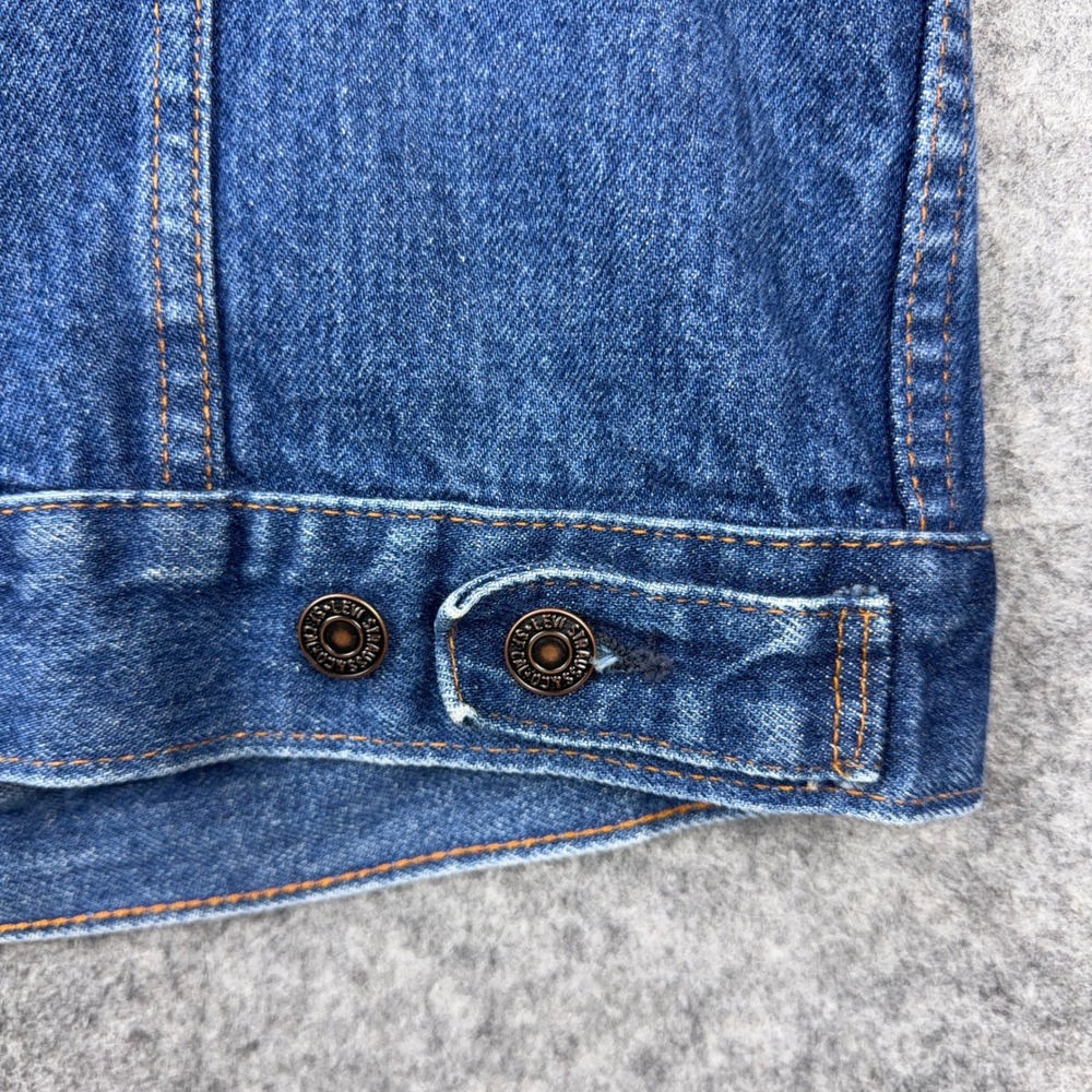 VTG Levi's Denim Jacket Mens 42 Blue Trucker Type 3 80s Canada 70506-0216 - Picture 9 of 12